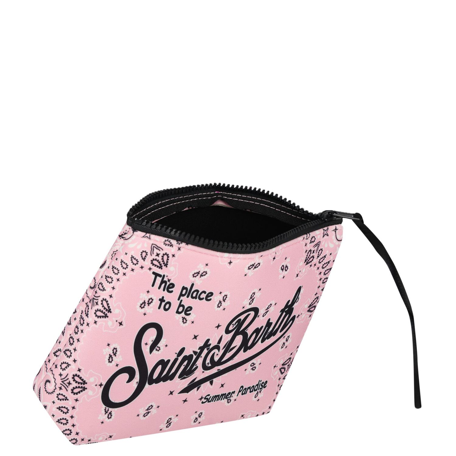 Girls Pink & Navy Blue Aline Logo Pouch ( 15cm), 1, hi-res