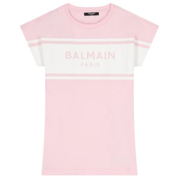 Girls Pink Logo Dress