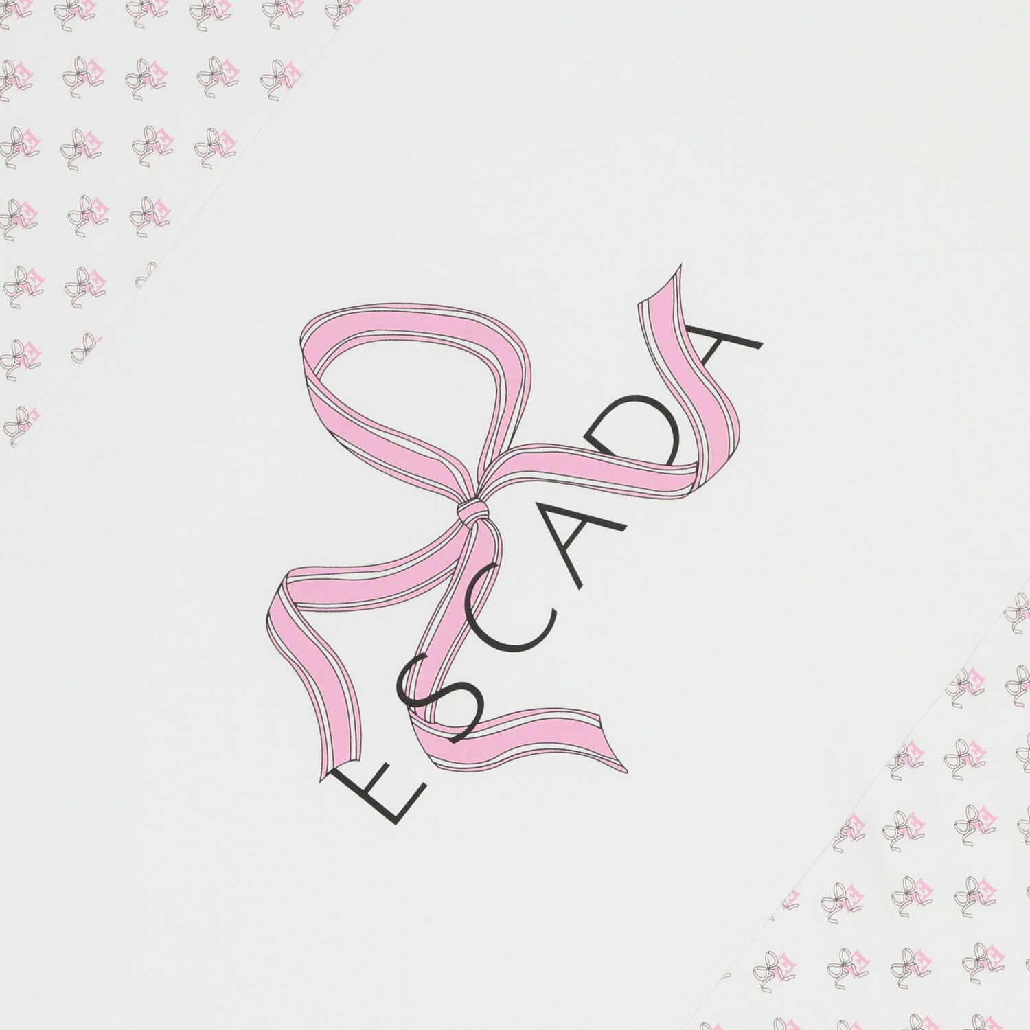 Baby Girls White & Pink Bow Logo Blanket, 1, hi-res