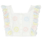 توب مطرز بطبعة الزهور باللون الأبيض, 1, hi-res