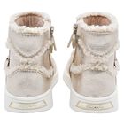 Girls Gold Faux Fur Boots, 1, hi-res