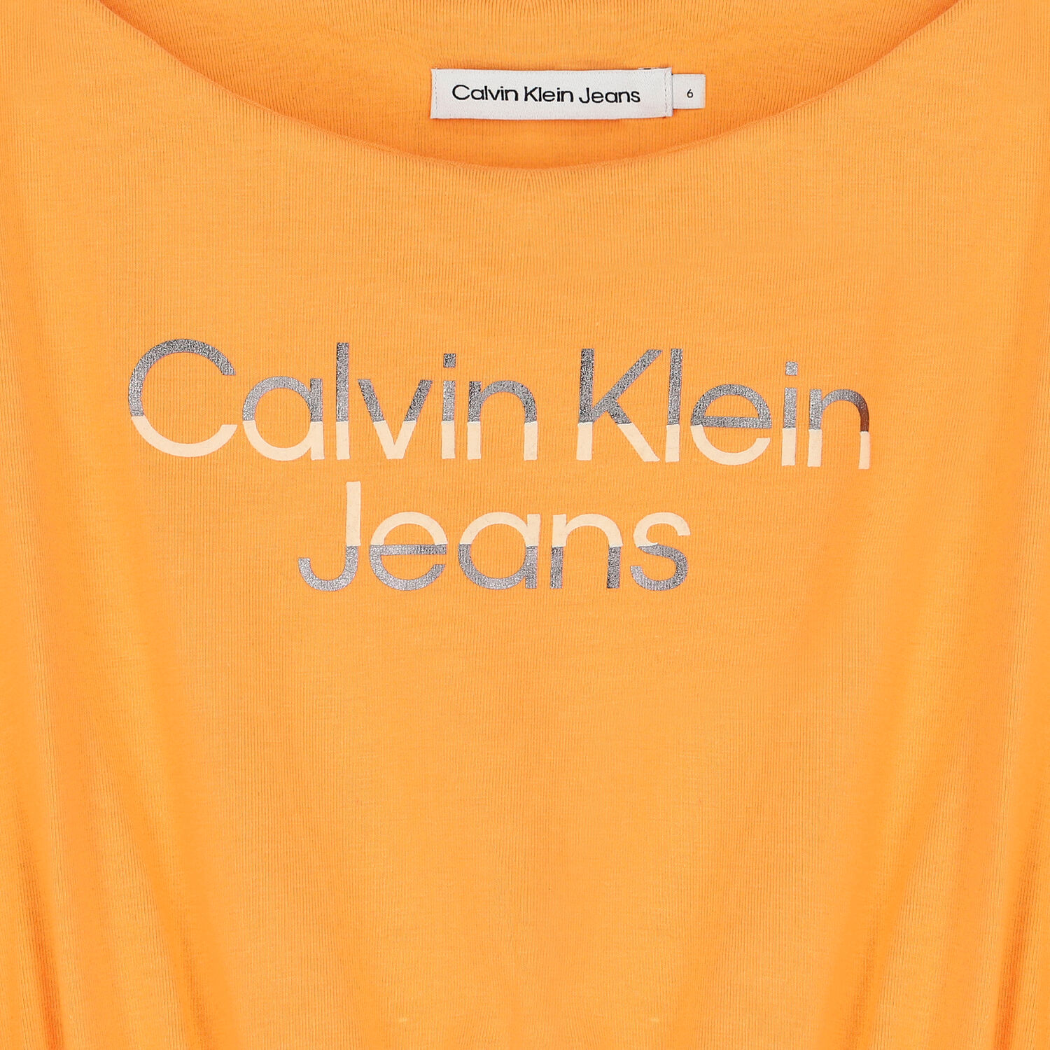 توب بالشعارباللون البرتقالي للبنات, 1, hi-res image number null