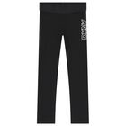 ليجينز بنات بالشعار باللون الاسود , 1, hi-res