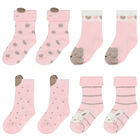 Baby Girls Pink Socks ( 4-Pack ), 1, hi-res