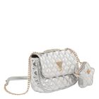 Girls Silver Logo Handbag, 1, hi-res