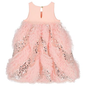 Girls Pink Sequin Tulle Dress