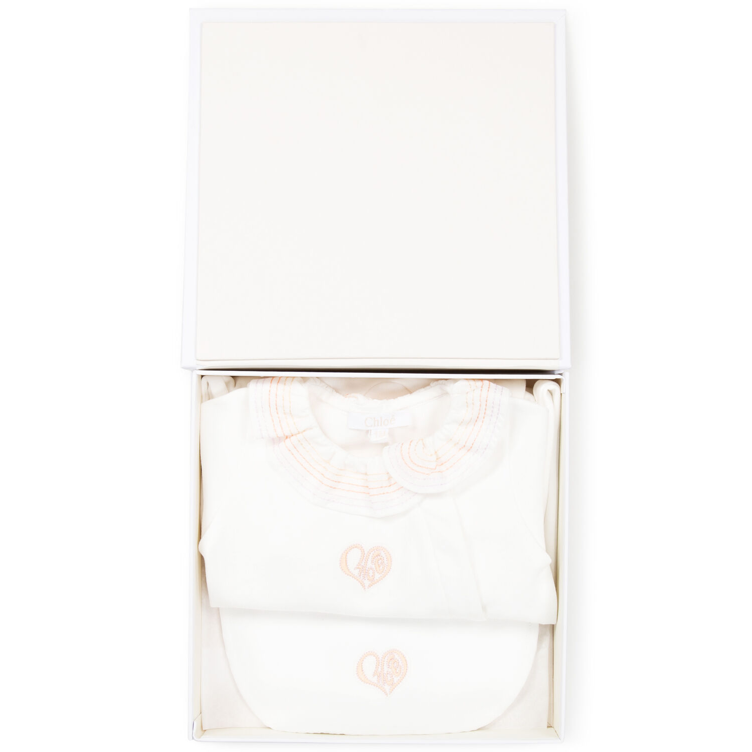 Baby Girls White Logo Babygrow Set, 1, hi-res image number null