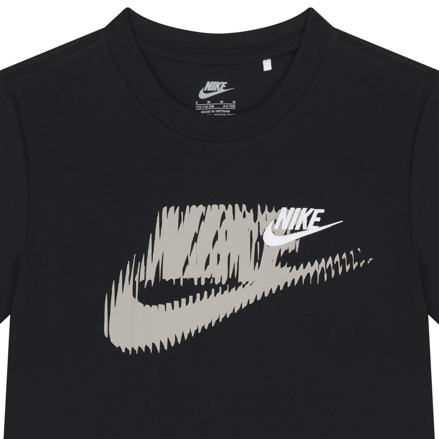 طقم شورت أولاد بالشعار باللون الأسود, 2, hi-res