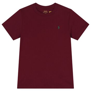 Boys Burgundy Logo T-Shirt