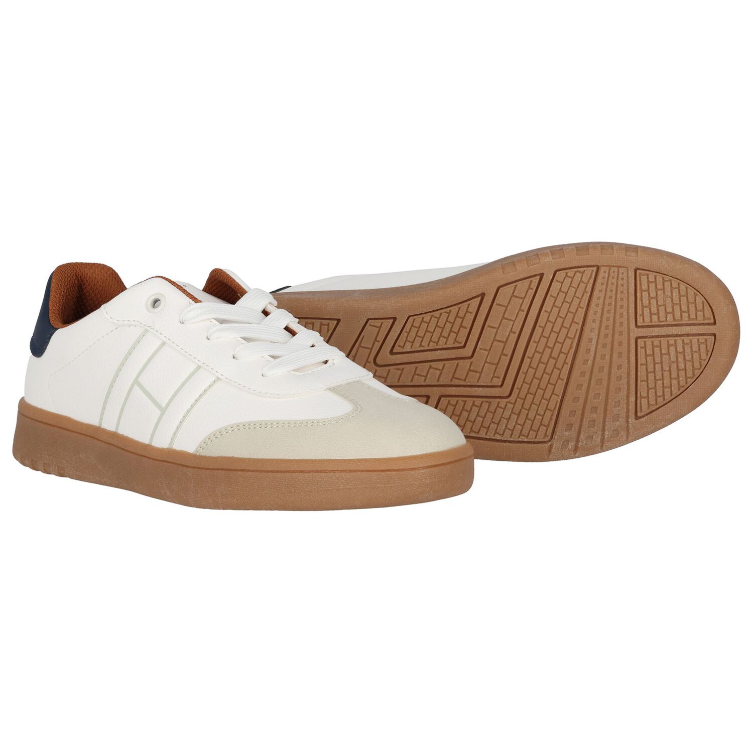 Boys White Logo Trainers, 1, hi-res