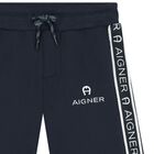 شورت أولاد بالشعار باللون الأزرق الداكن , 2, hi-res