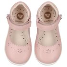 Younger Girls Pink Faux Leather Shoes, 2, hi-res