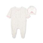 Baby Girls Ivory & Pink Heart Babygrow Gift Set, 1, hi-res