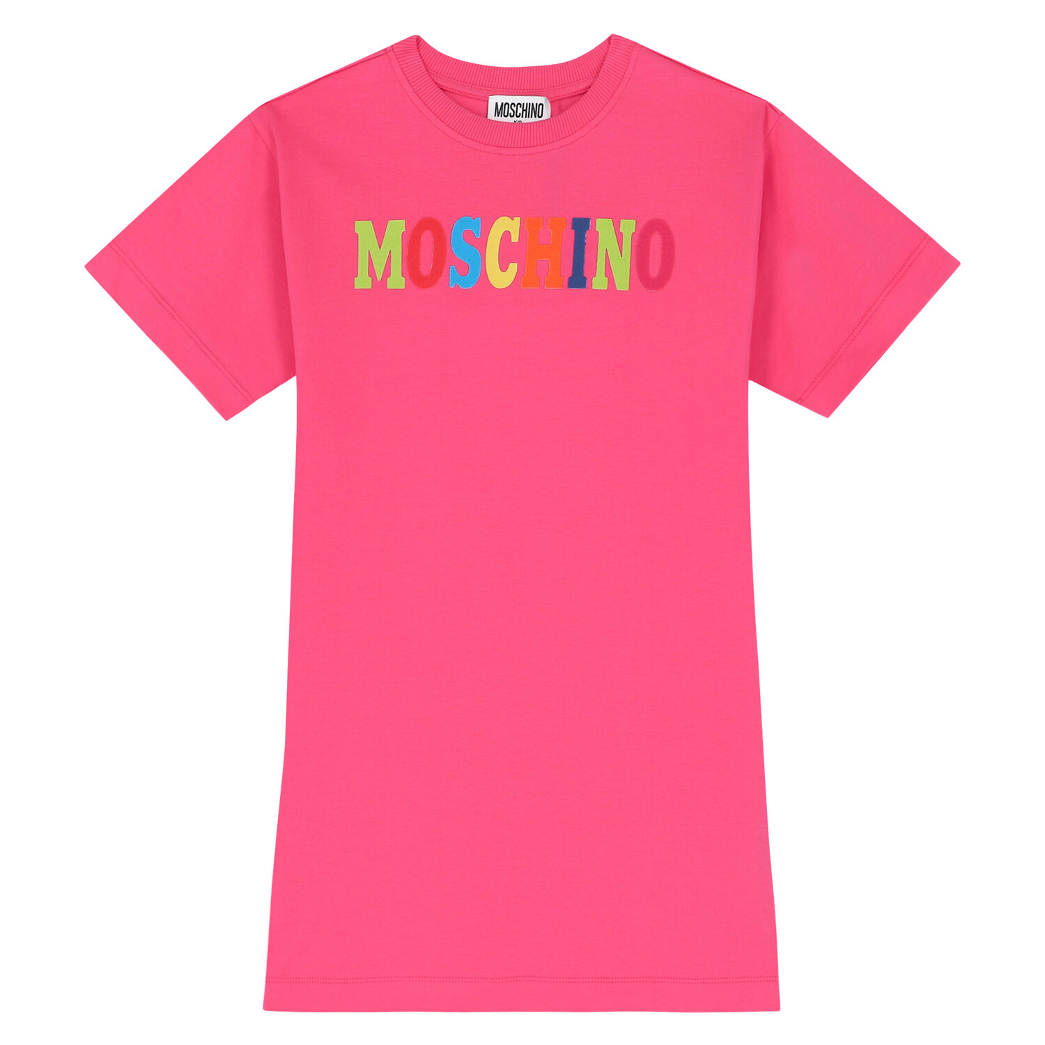 Girls Pink Logo Dress, 2, hi-res