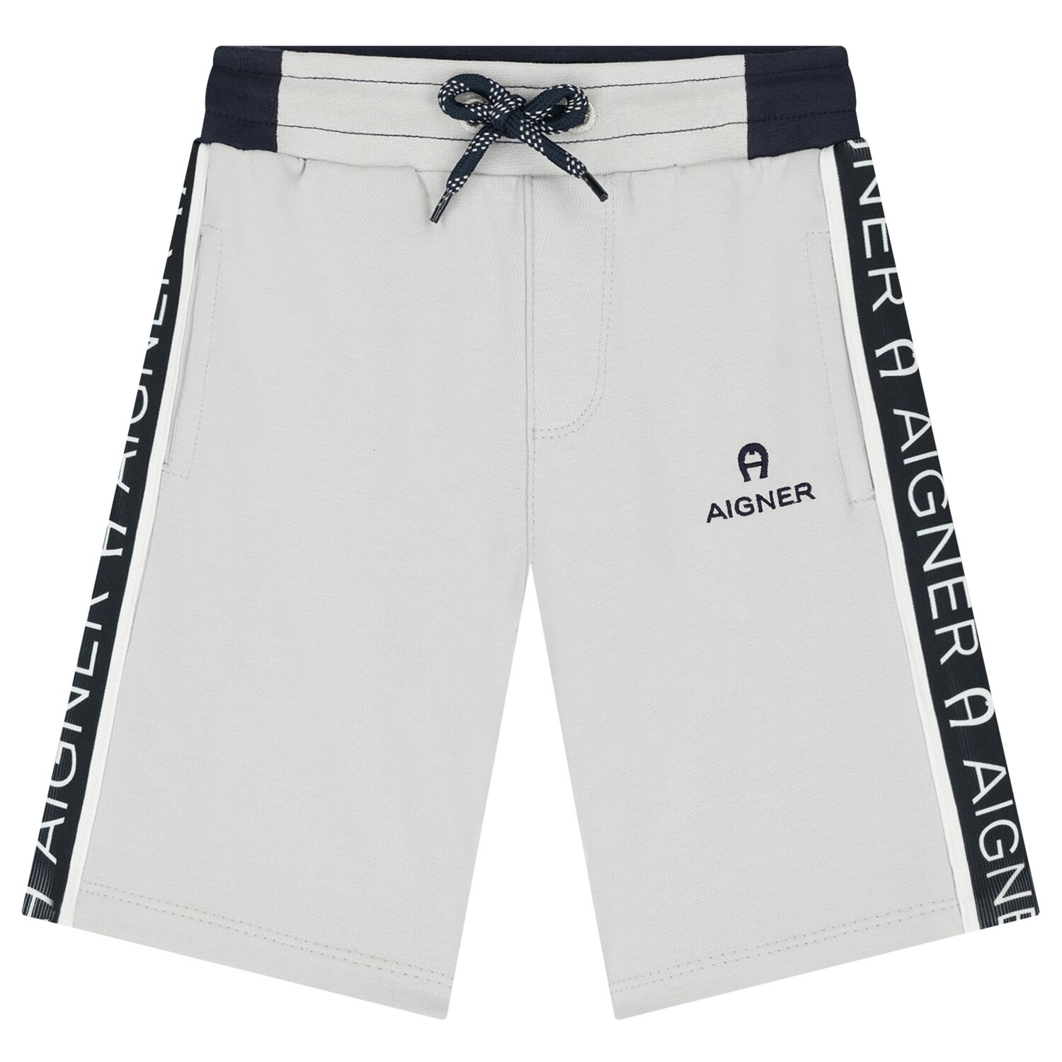 Younger Boys Grey Logo Shorts, 1, hi-res image number null