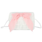 Girls Ivory & Pink Chiffon Handbag, 3, hi-res
