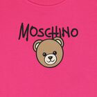 Younger Girls Pink Teddy Bear Logo Sweatshirt, 4, hi-res