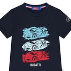 Younger Boys Navy Blue Logo T-Shirt, 1, hi-res