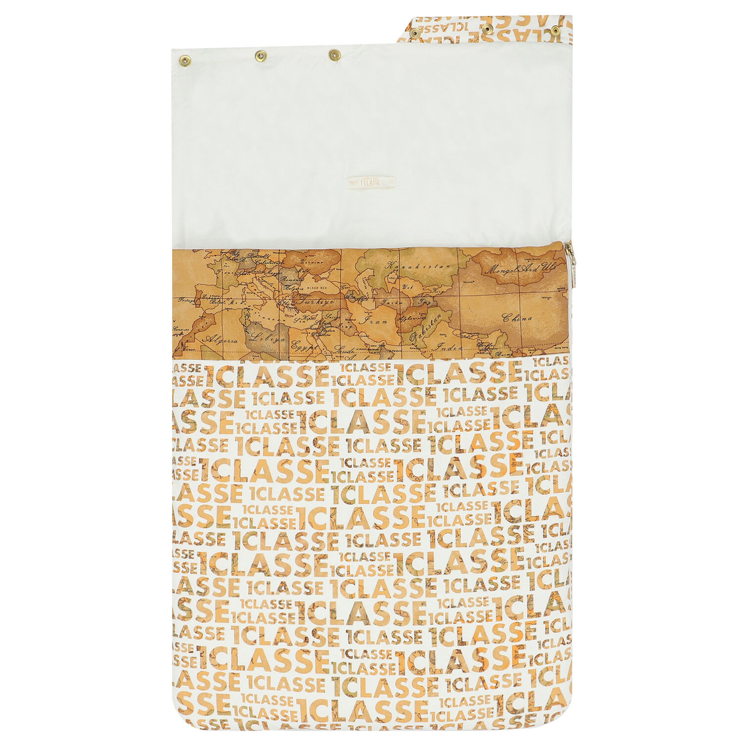 Ivory & Beige Geo Map Baby Nest, 1, hi-res