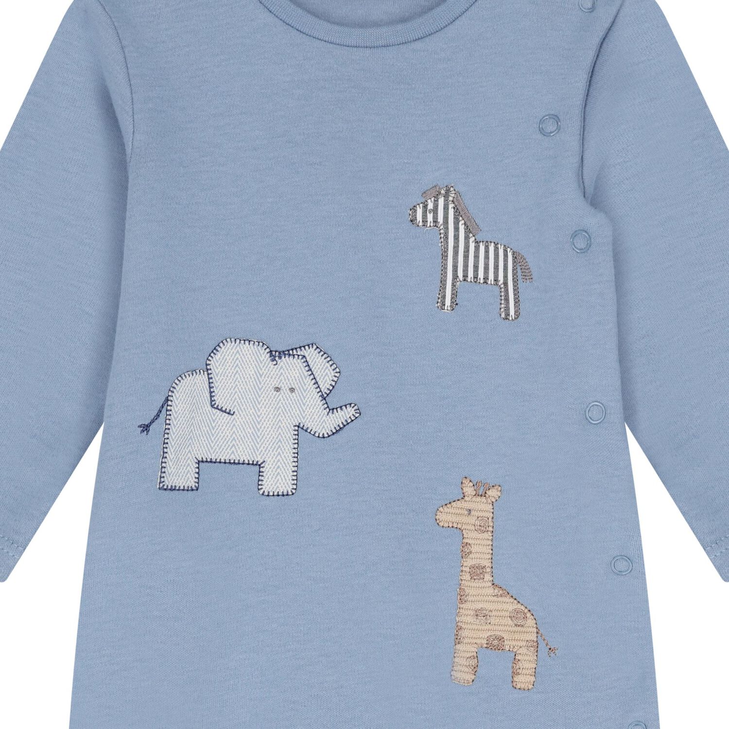 Baby Boys Beige & Blue Babygrows ( 2-Pack ), 2, hi-res