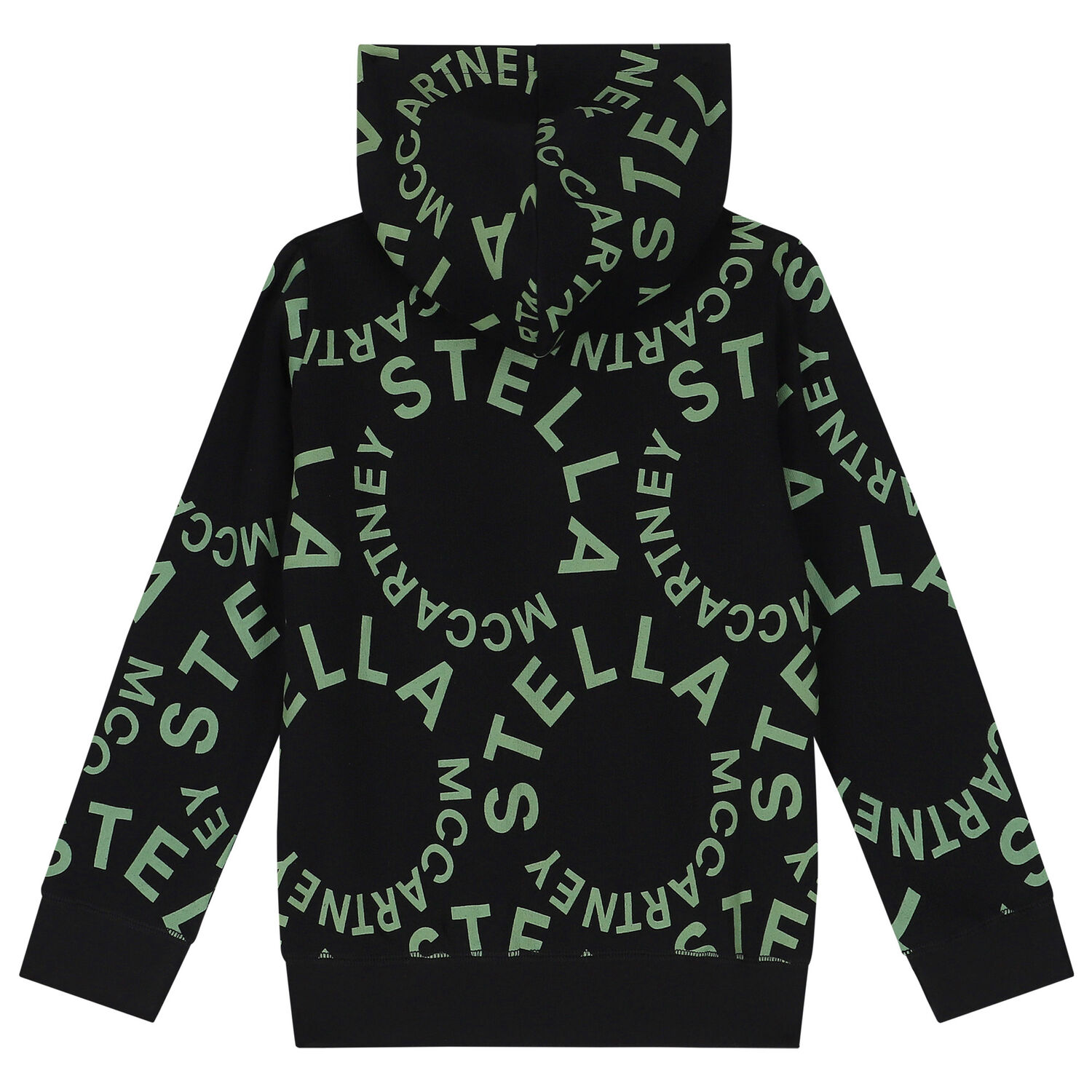 Boys Black Logo Hooded Zip Up Top, 1, hi-res image number null