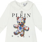 افرول بالشعار باللون الابيض للاولاد, 1, hi-res