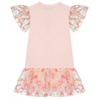 Girls Pink Bag Logo Dress, 1, hi-res