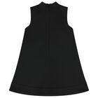 Girls Black & White Floral Dress, 1, hi-res