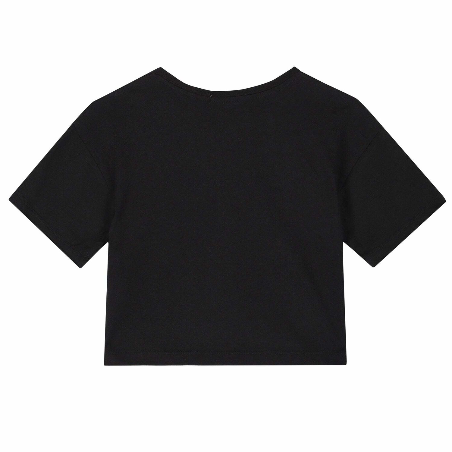 Girls Black Logo T-Shirt, 3, hi-res image number null