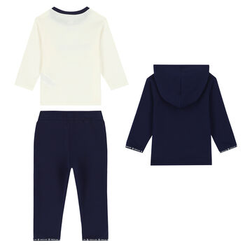 Baby Boys Navy Tracksuit Set