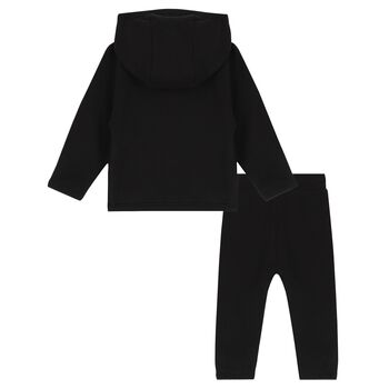 Baby Boys Black Logo Tracksuit, 1 Baby Boys Black Logo Tracksuit