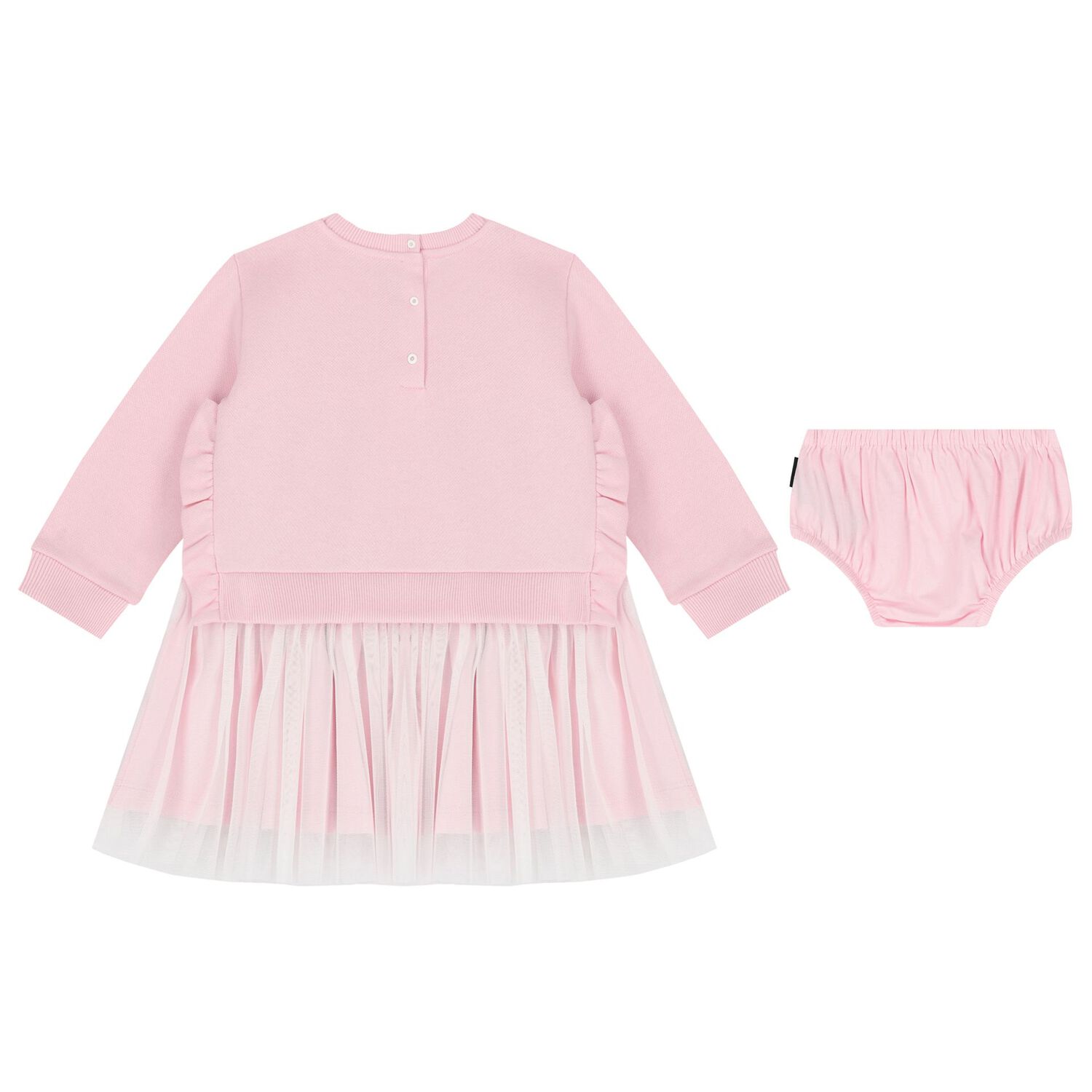 Younger Girls Pink Logo Dress Set, 1, hi-res