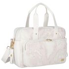 White & Pink Geo Map Baby Changing Bag, 2, hi-res