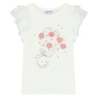 Girls Ivory Floral T-Shirt, 1, hi-res