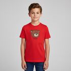 Boys Red Teddy Bear Logo T-Shirt, 2, hi-res