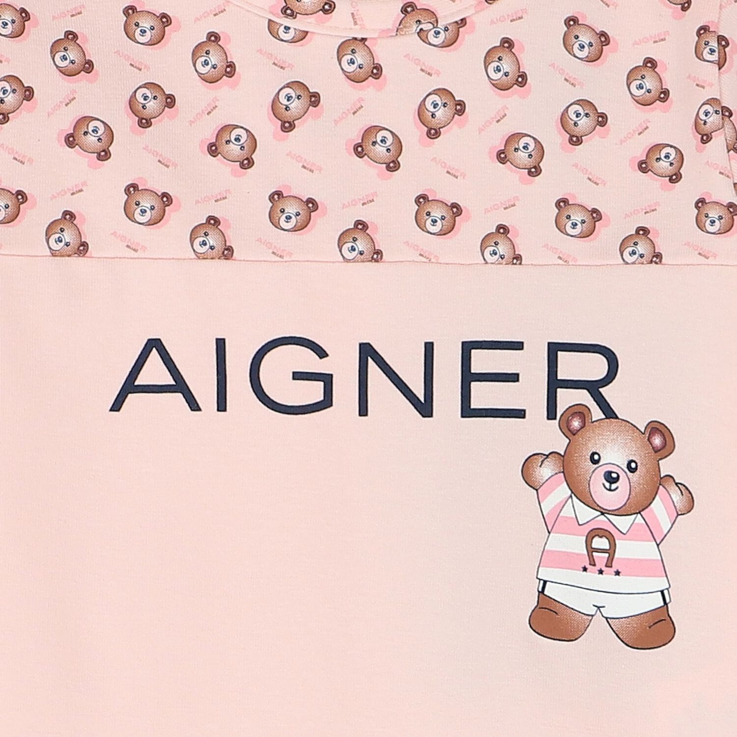 Baby Girls Pink Teddy Bear Logo Babygrow, 3, hi-res image number null