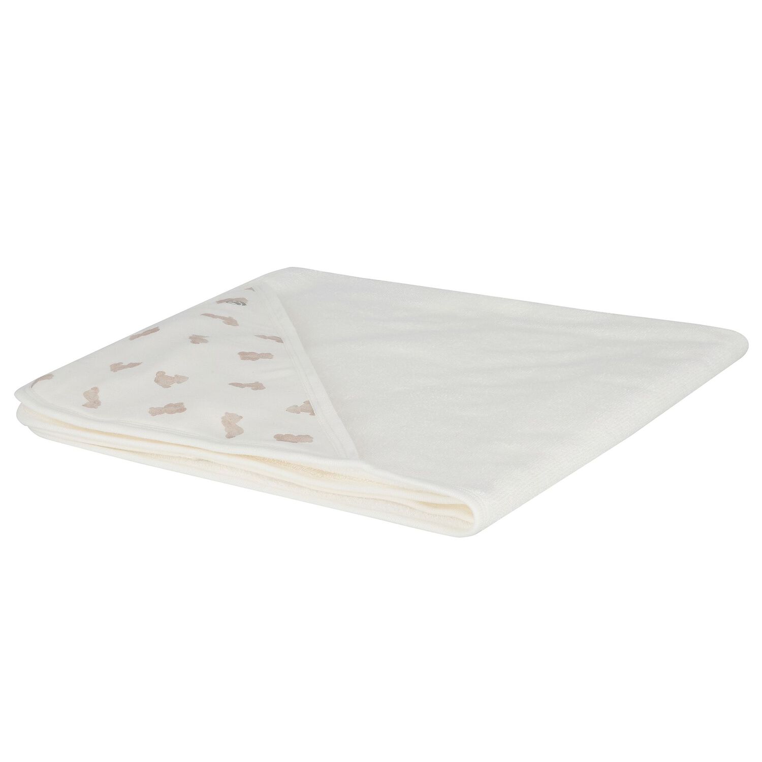 Ivory & Beige Teddy Bear Baby Hooded Towel, 1, hi-res