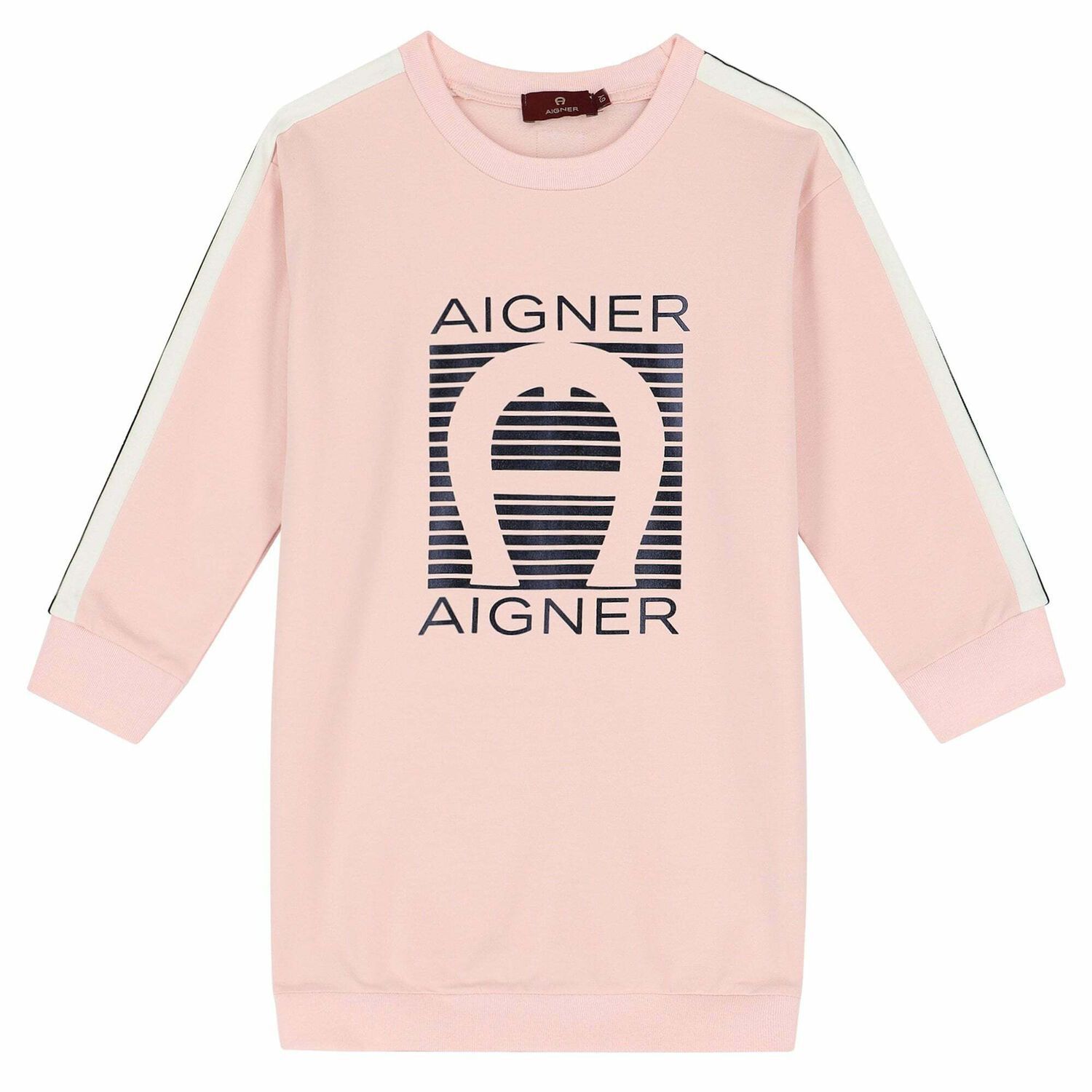 فستان بالشعار باللون الوردى, 2, hi-res