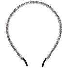 Girls Grey Diamante Headband, 1, hi-res