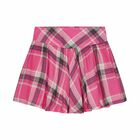 Girls Pink & Grey Check Skirt, 1, hi-res
