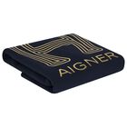 Baby Boys Navy Blue & Gold Logo Baby Blanket, 3, hi-res