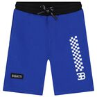 Boys Blue Logo Shorts, 1, hi-res