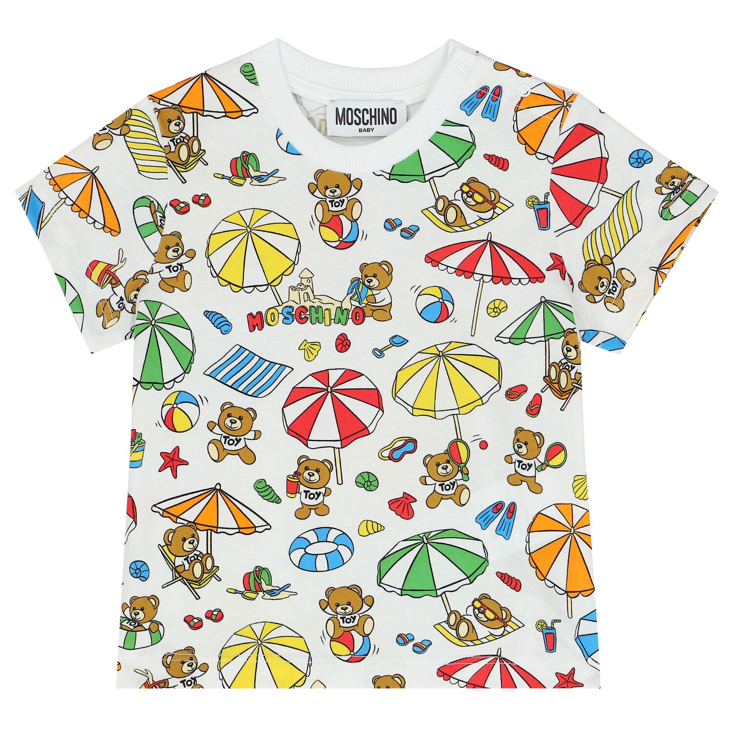 White Teddy Bear  Logo T-Shirt, 1, hi-res