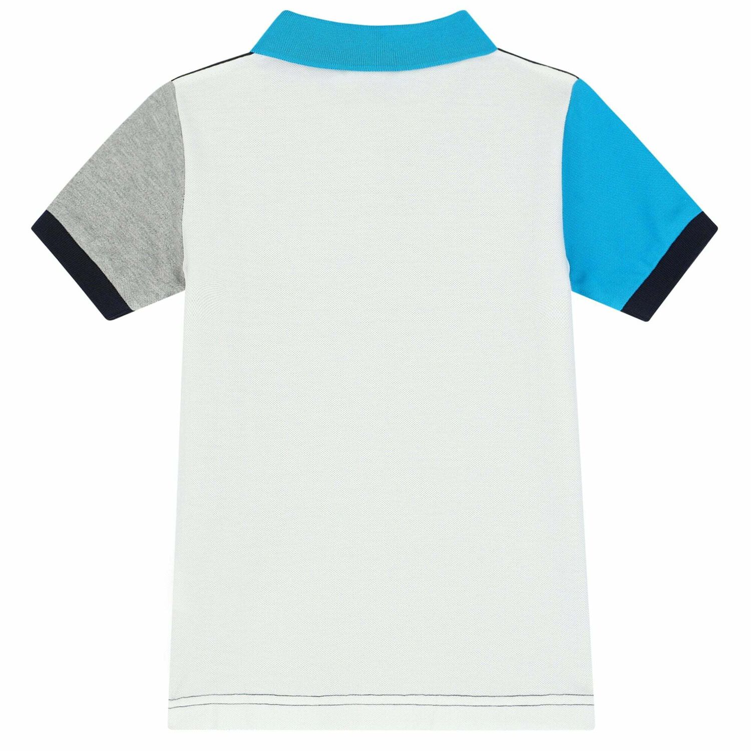 Boys Navy & White Logo Polo Shirt, 2, hi-res