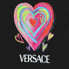 تيشيرت بالشعار باللون الاسود للبنات , 1, hi-res