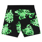 Boys Black & Green Logo Shorts, 1, hi-res