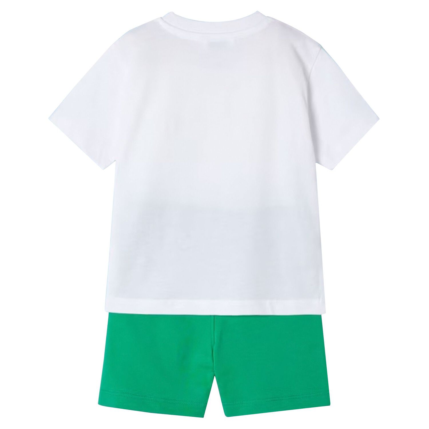 طقم أولاد شورت بطبعة باللون الأبيض والأخضر, 1, hi-res