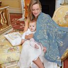 بطانية قماط بطبعة باللون الكحلي للأطفال, 1, hi-res