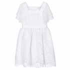 Girls White Lace Dress, 1, hi-res