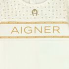 Ivory & Gold Logo Babygrow, 1, hi-res